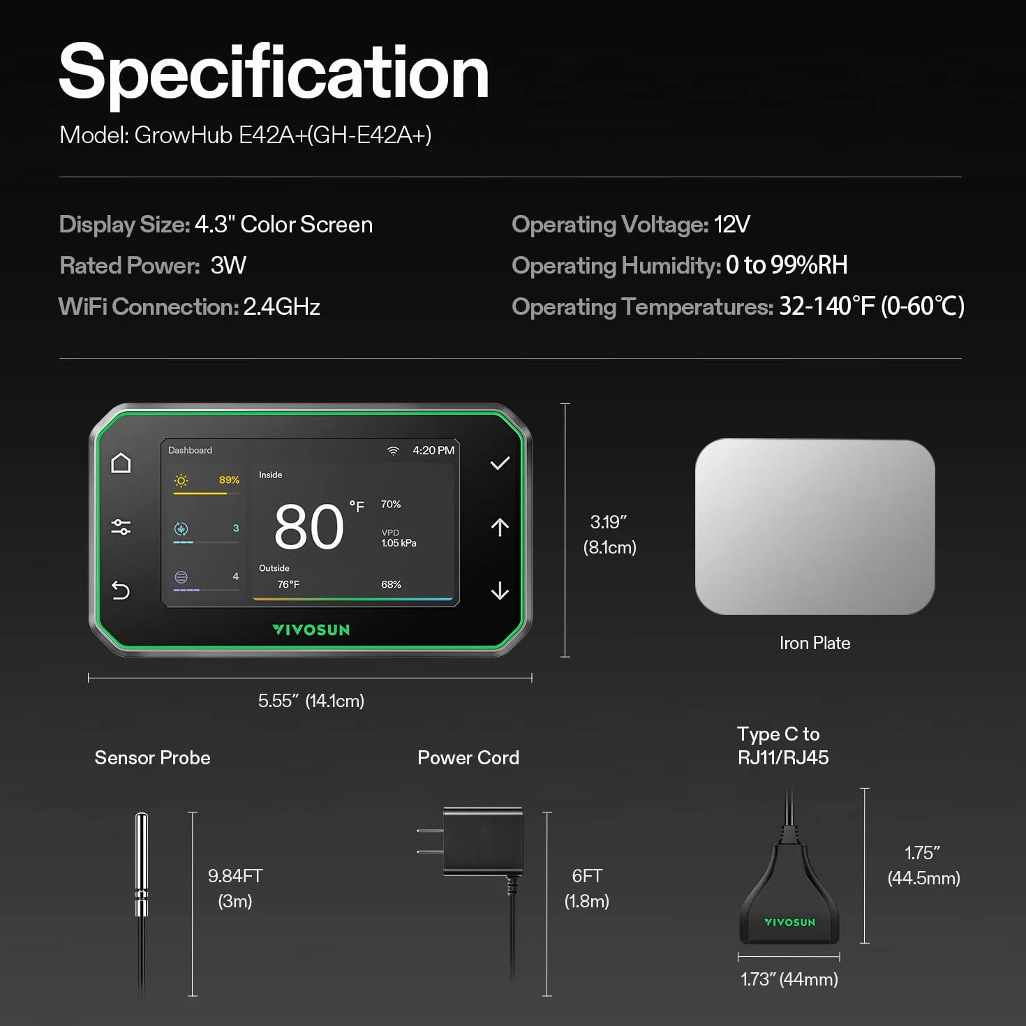 VIVOSUN GrowHub Controller E42A