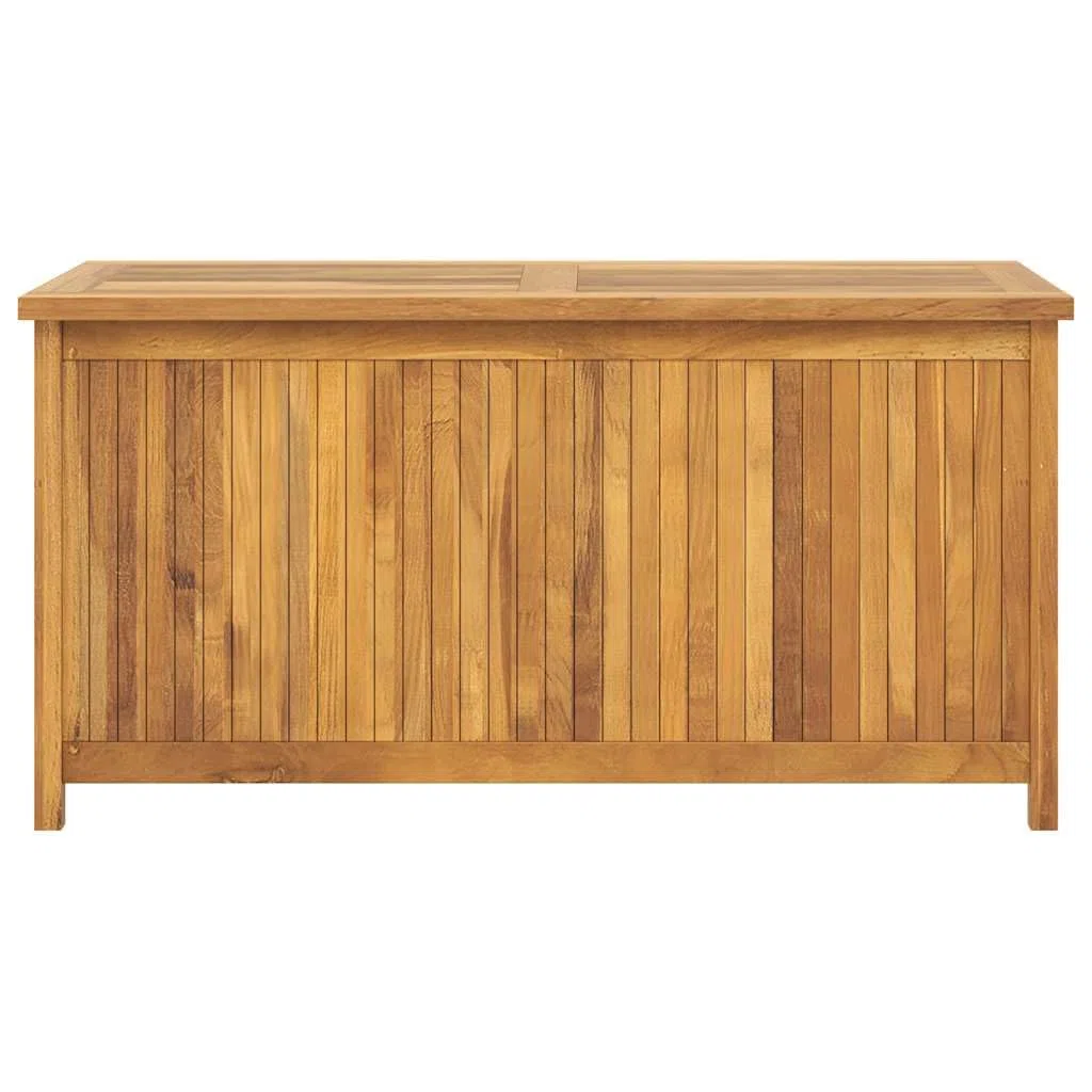 Skrzynka ogrodowa z litego drewna tekowego 114 x 50 x 58 cm z łatwą do otwarcia pokrywą, pojemny zewnętrzny pojemnik do przechowywania poduszek, narzędzi i akcesoriów, w zestawie torba