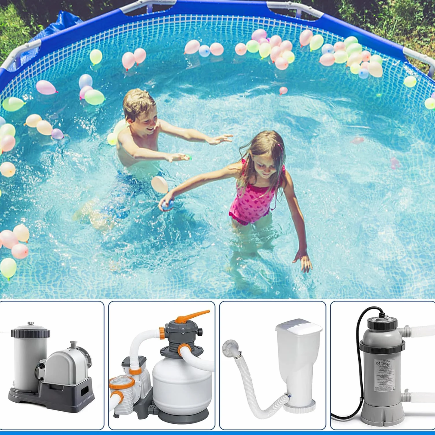 2 adaptery do węża basenowego, adapter do basenu, adapter do węża z gwintem wewnętrznym do przykręcania, do węża basenowego Ø 32 i 38 mm