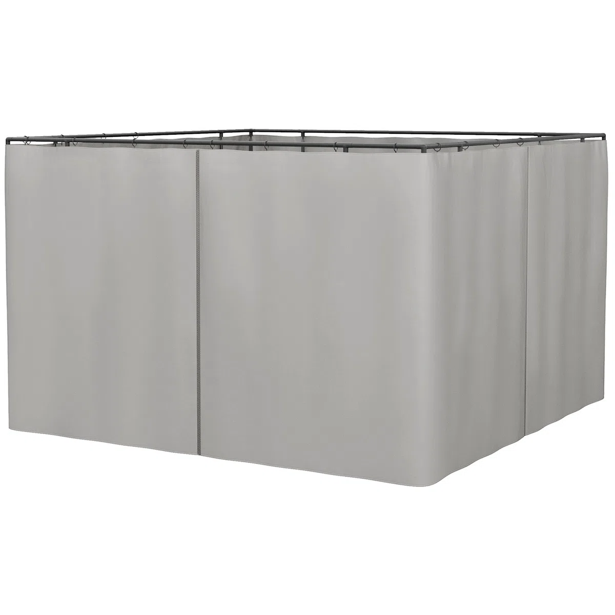 Outsunny Zapasowe zasłony do pawilonu, panel prywatności dla większości, 3 x 3 m, pawilon, pawilon, na zewnątrz, schronienie, ściany boczne, akcesoria, jasnoszare