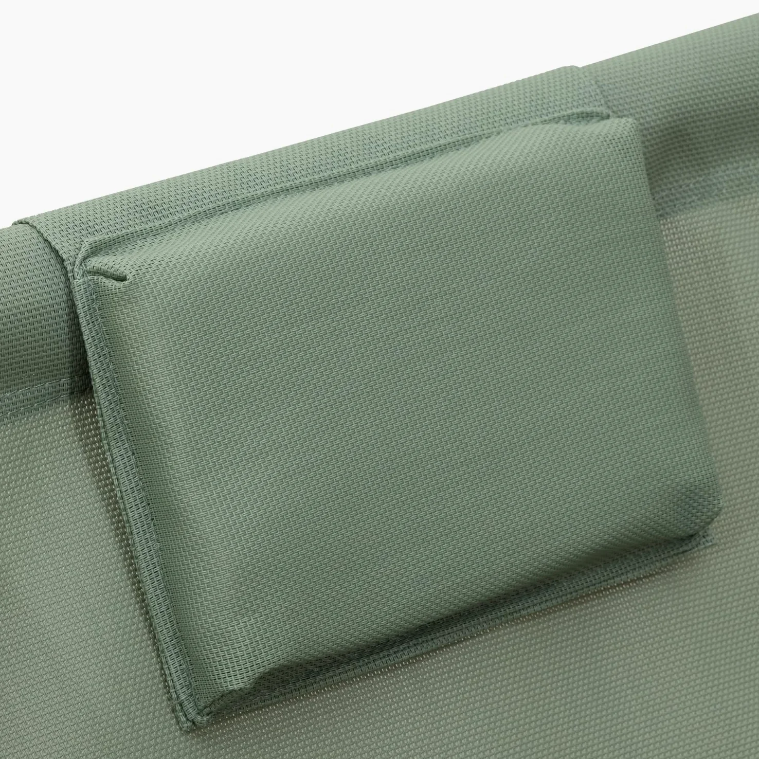 Zestaw 2 krzeseł CYPRUS z aluminiową ramą w kolorze textilene i szałwiowej zieleni - Wyposażone w poduszki zagłówka dla wygody i relaksu - Idealne do ogrodu, na taras i patio.