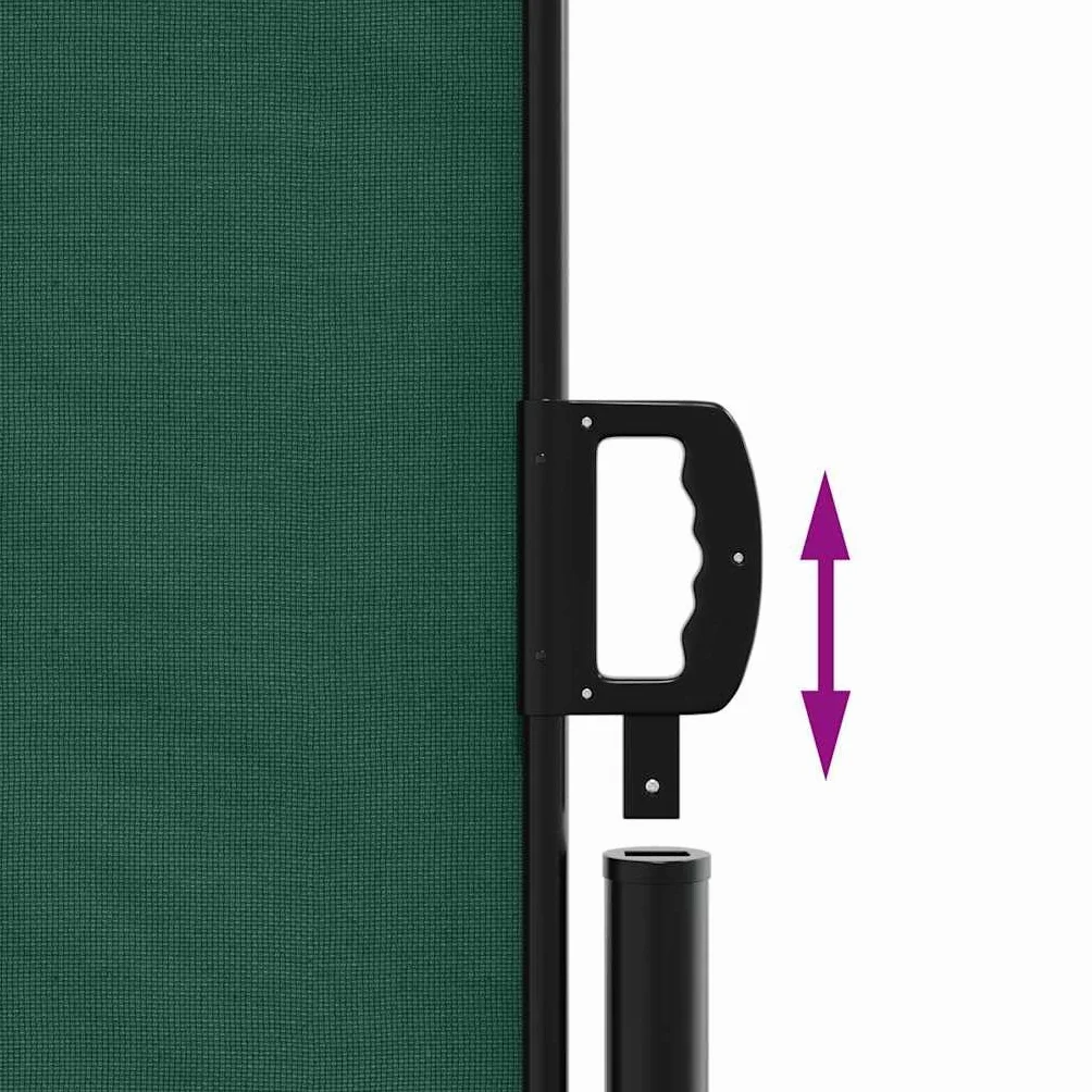 vidaXL Zwijana markiza boczna, ciemnozielona, 140x600 cm, markiza boczna, markiza pionowa, markiza pionowa na balkon, markiza balkonowa