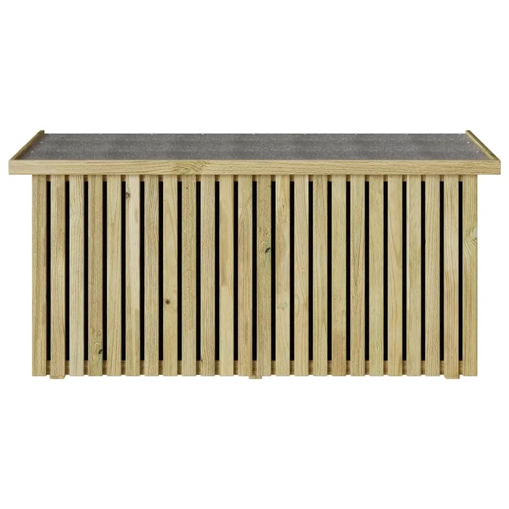 Schowek ogrodowy z naturalnego brązu, 119 x 44 x 58,5 cm, zewnętrzna skrzynia z drewna sosnowego na poduszki i narzędzia, patio