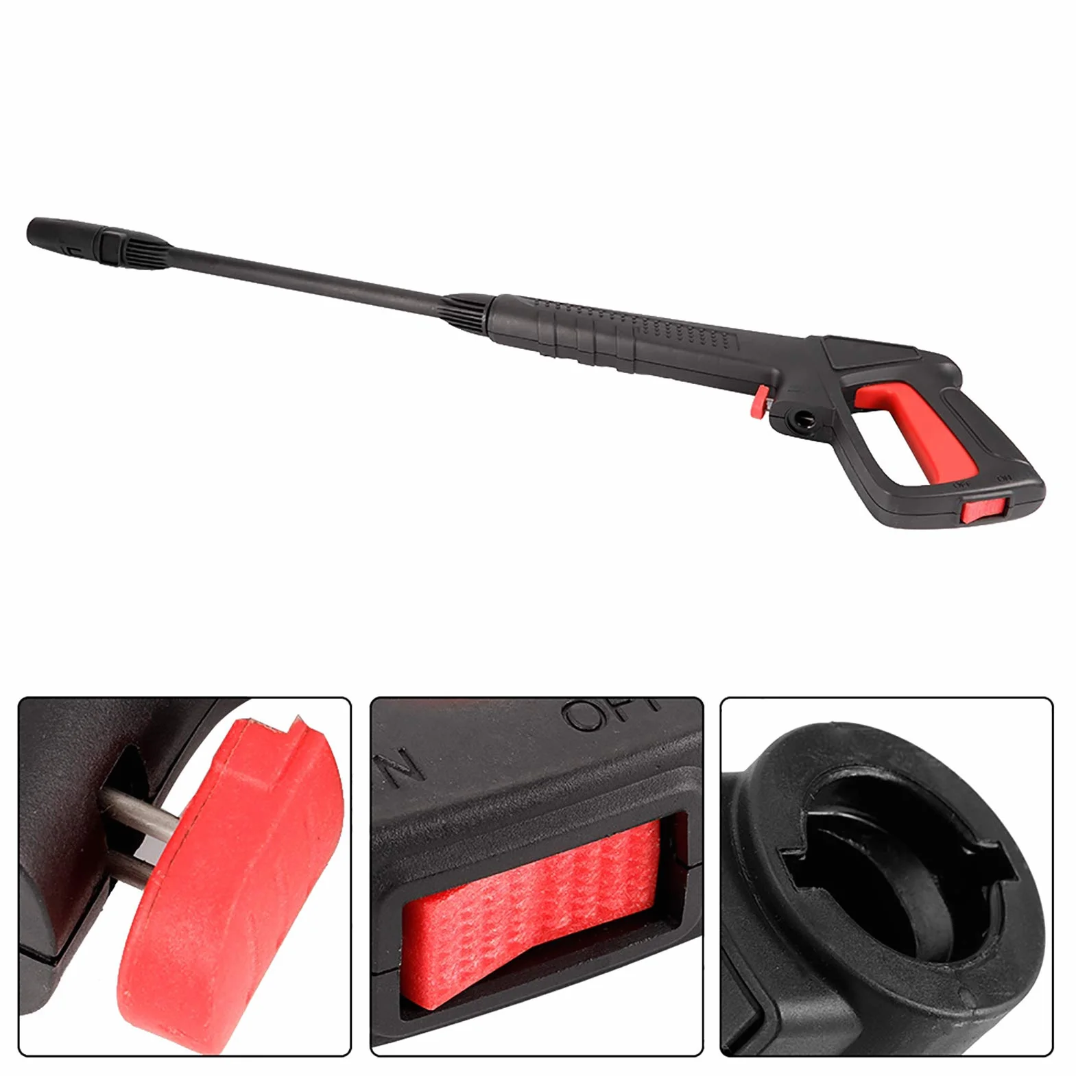 Pistolet natryskowy do myjki ciśnieniowej, kompatybilny z BoschAQT i Black & Decker - 15 MP Clip-On Dysza strumieniowa do czyszczenia samochodów, opon i podłóg