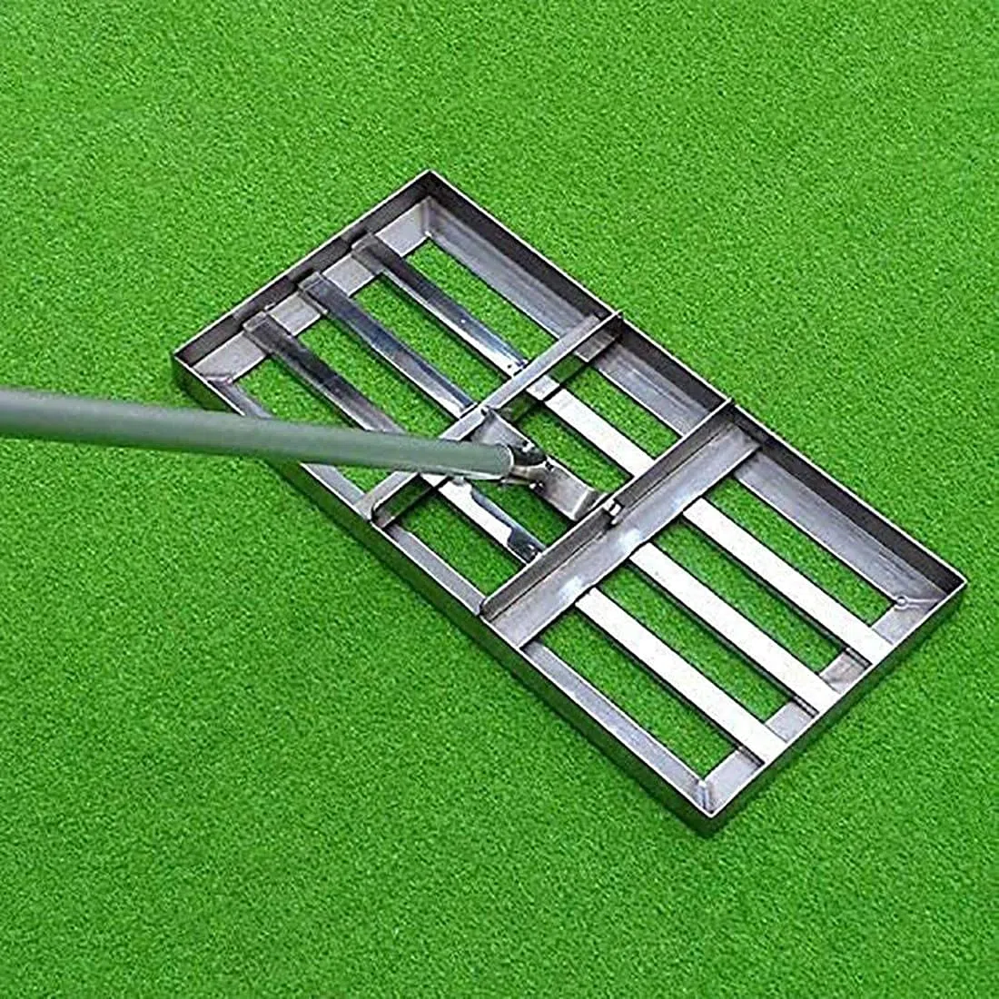 Wyrównywarka terenu, wytrzymała, grabie do wyrównywania trawników ogrodowych i pól golfowych, płyta gruntowa, płaska kruszarka do piasku i trawy do wykańczania trawników ogrodowych i pól golfowych