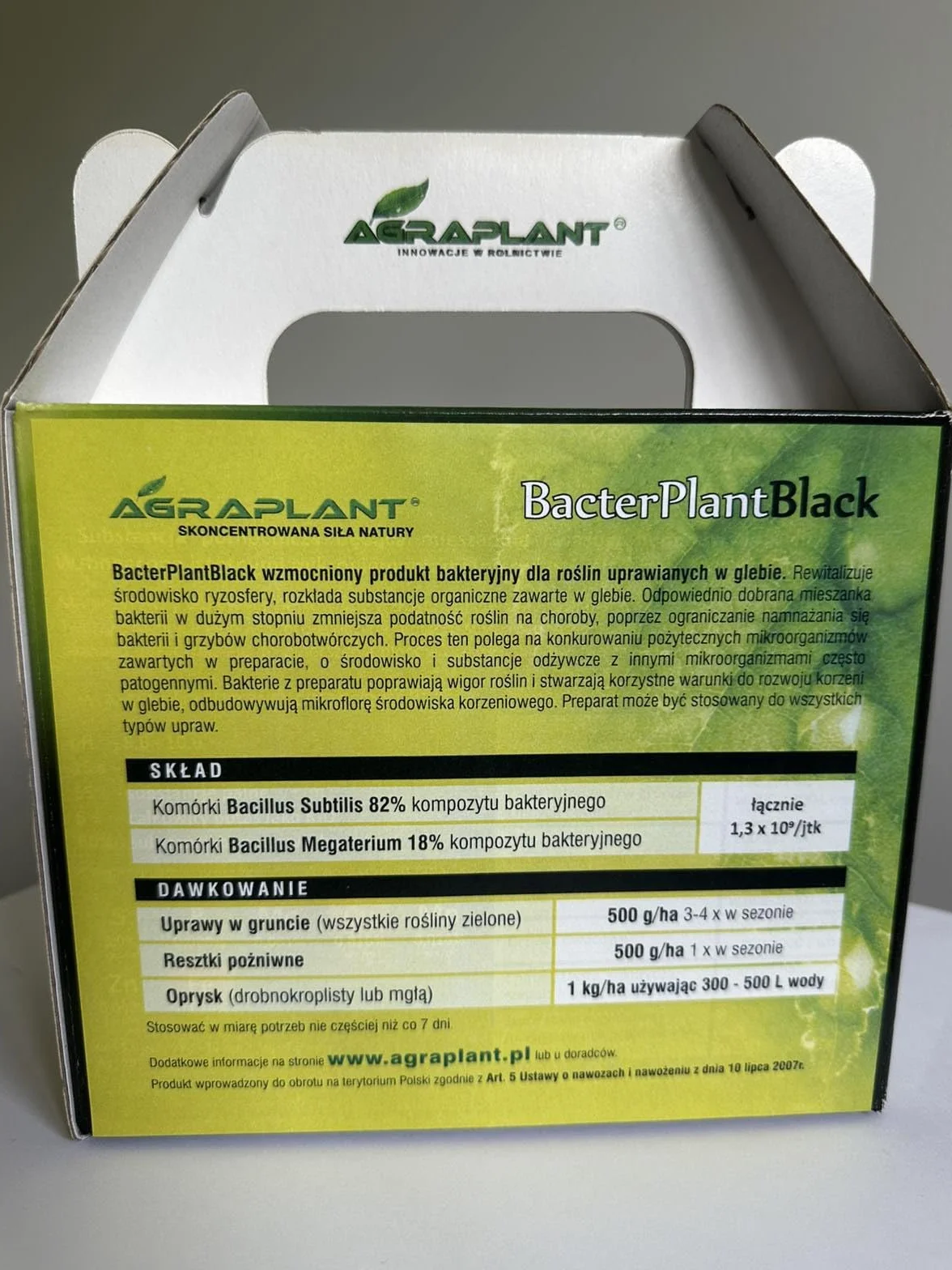 Bacter Plant Black - biostymulator 1 kg. Bacillus subtilis (82%) Â Bacillus megaterium (18%)