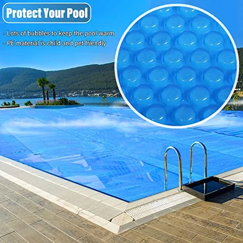 Osłona solarna do wewnętrznych basenów naziemnych, wytrzymały koc grzewczy z bąbelkami, podnosi temperaturę wody, zmniejsza parowanie
