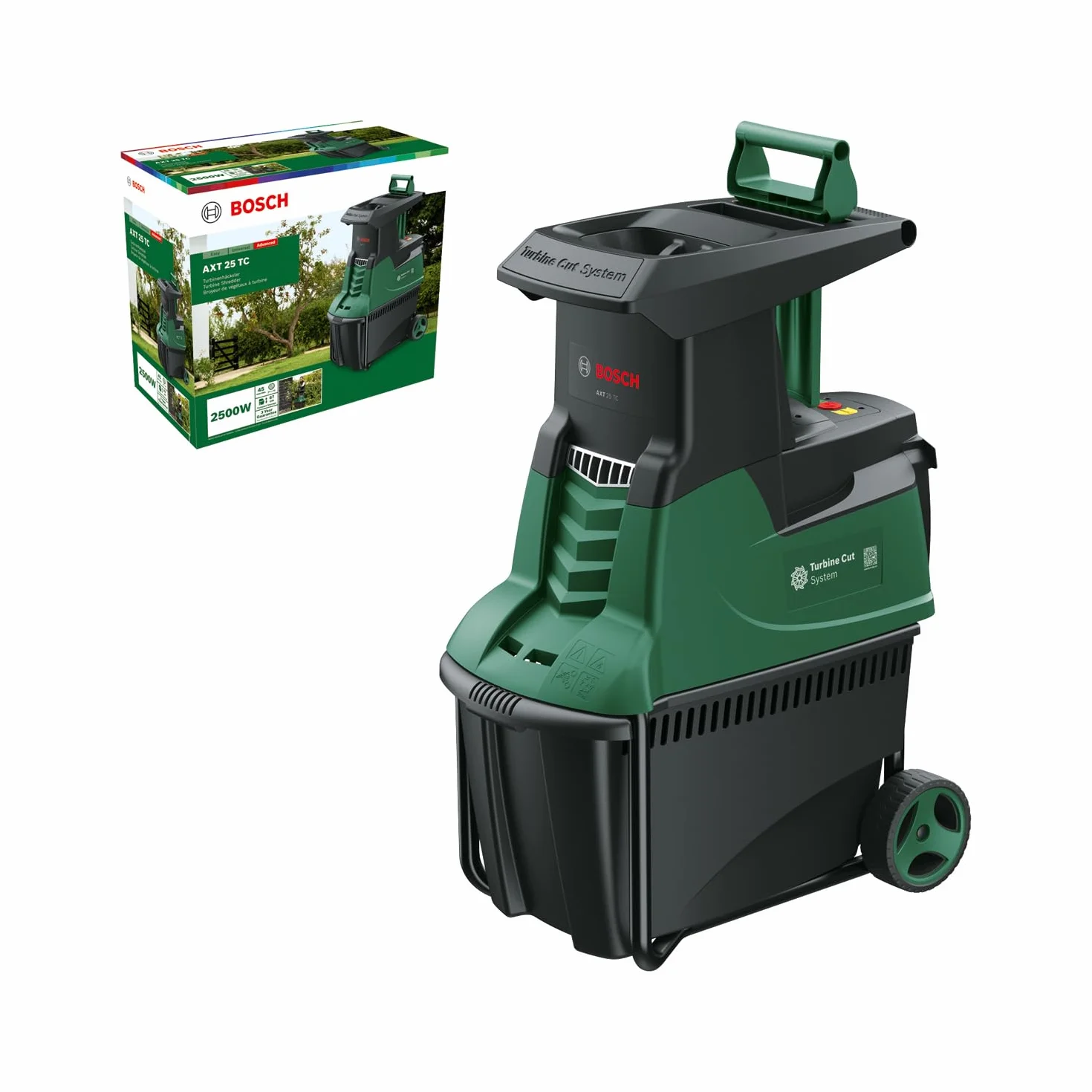 Bosch Axt 25 Tc Rozdrabniarka, Czarny/Zielony, 53 l