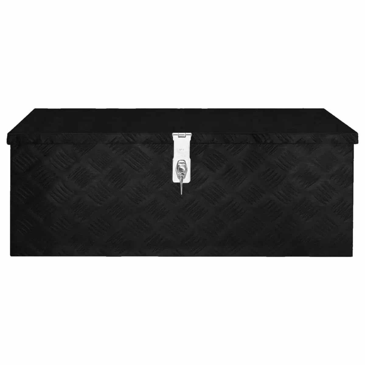 Homgoday Domowe czarne pudełko do przechowywania 80 x 39 x 30 cm Aluminiowe skrzynie i kufry zewnętrzne, pojemnik na narzędzia ogrodowe, stojak na narzędzia ogrodowe, pufa zewnętrzna, skrzynia