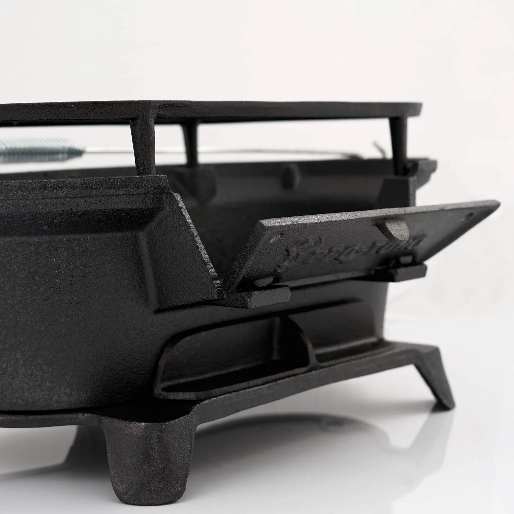 BBQ-Toro żeliwny garnek do grillowania z rusztem do grillowania, 50 x 25 x 23 cm, styl Hibachi, grill kempingowy