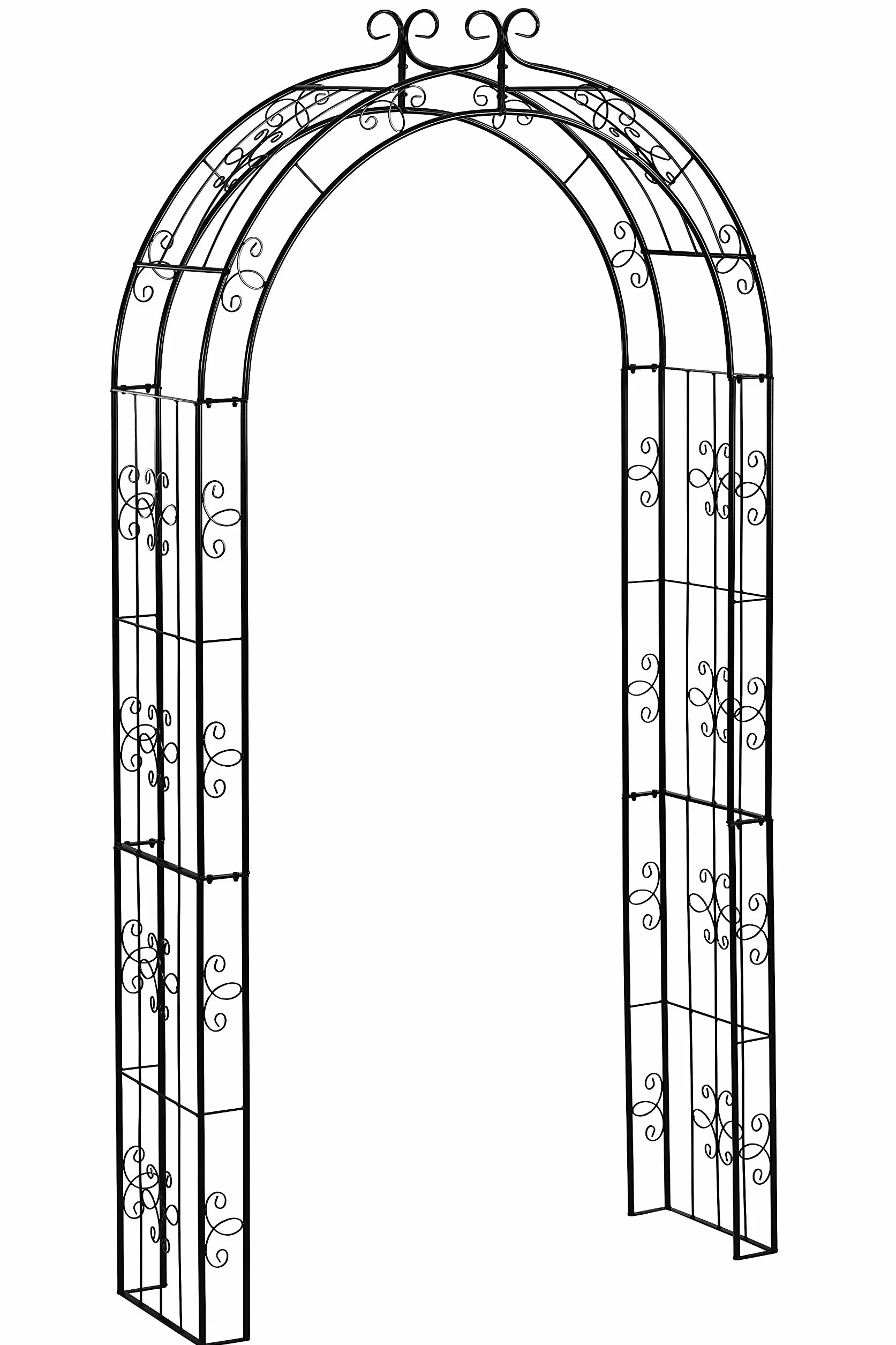 Dehner Łuk różany Belmont, ok. 238 x 120 x 38 cm, metal, czarny