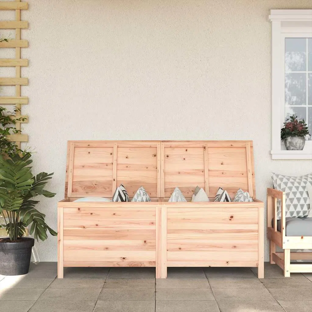 Skrzynia ogrodowa z litego drewna jodłowego, 150 x 50 x 56,5 cm, skrzynia ogrodowa, skrzynia na poduszki, skrzynia na taras, balkon i basen