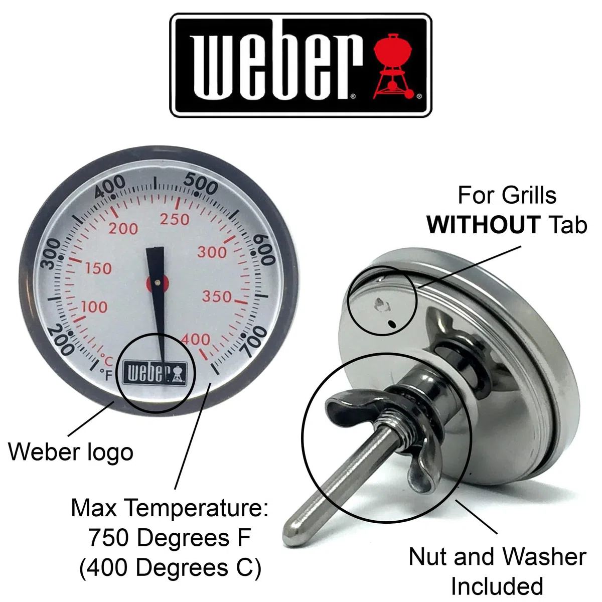 Weber # 60393 Genesia/Termometr szczytowy bez zakładki