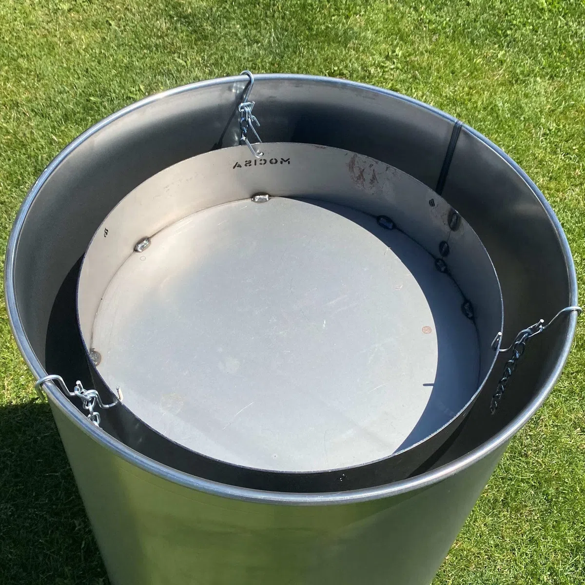 Uniwersalny koksownik BBQ Ø 48 cm | wkład paleniskowy do płyty paleniskowej | grill beczkowy | grill barbeczkowy | pojemnik na grilla | kosz na palenisko do paleniska