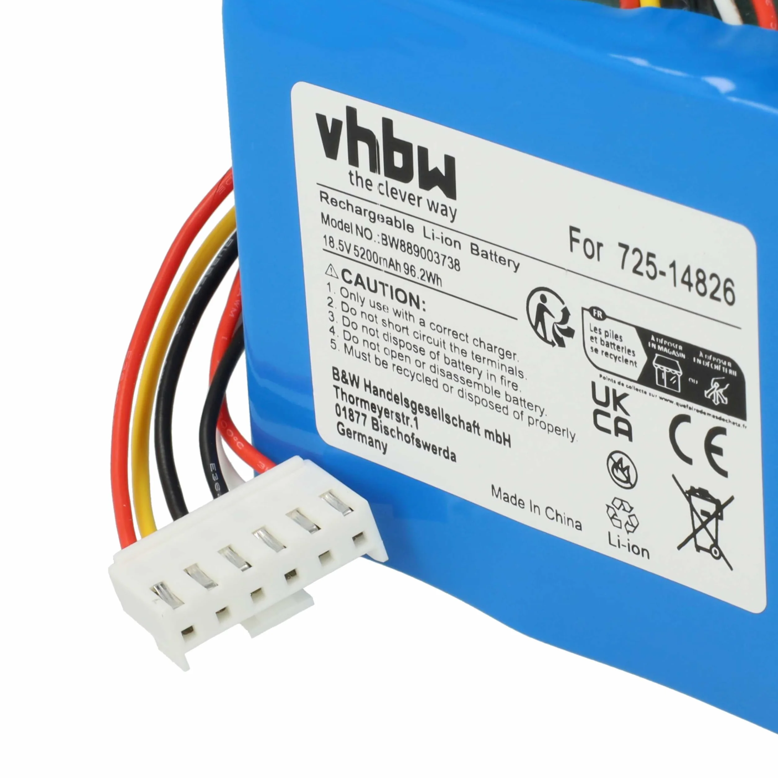vhbw Akumulator kompatybilny z Robomow 1000 PRO 2000 PRO RK 1000 2000 5200 mAh 18,5 V Li-Ion