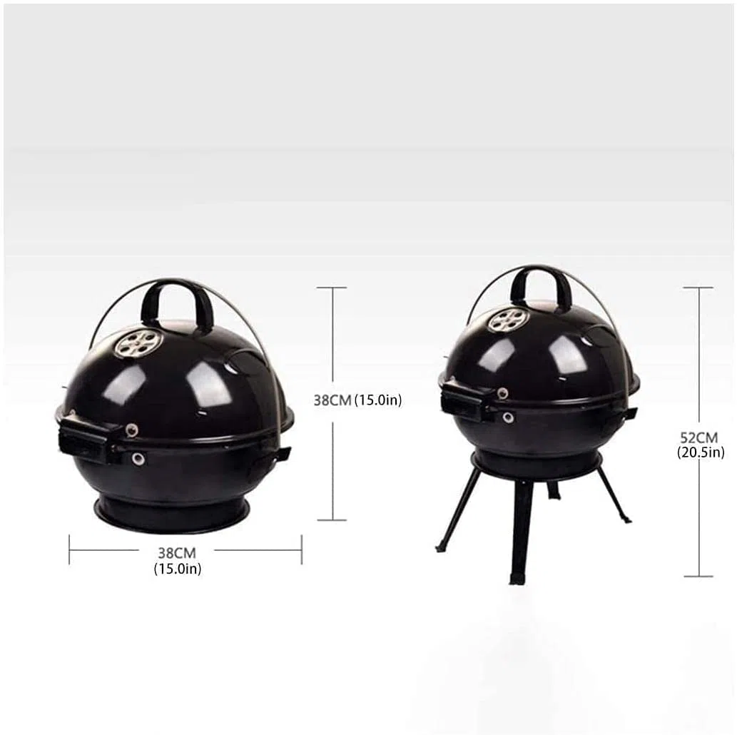 Grill na Węgiel Grille Węglowe Przenośny Okrągły Grill Na Węgiel Drzewny Z Platerowanymi Stalowymi Rusztami Składany Grill Na Zewnątrz Ze Stali Nierdzewnej Gril Węglowy Grill Stojak