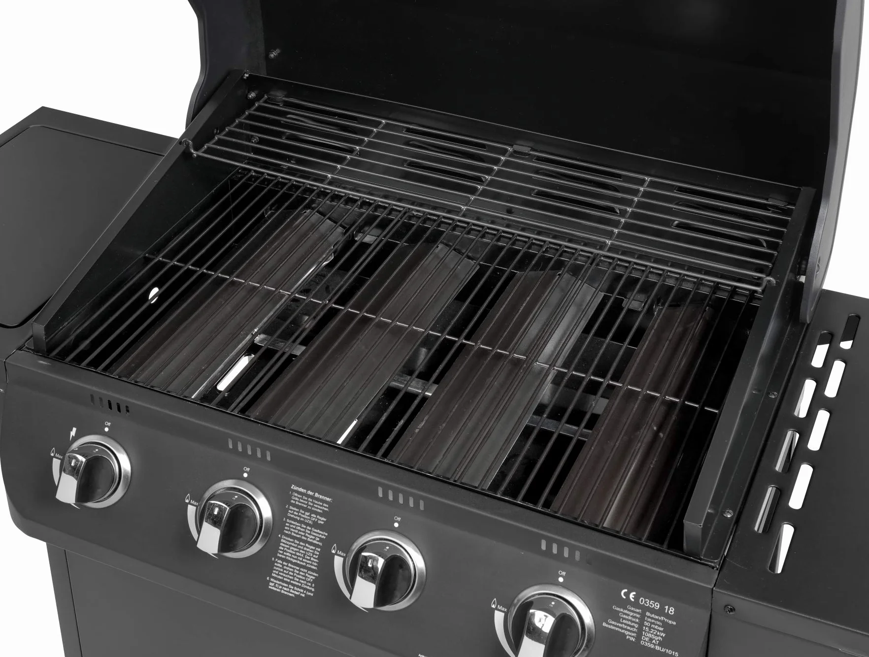Grill gazowy "COLUMBUS" 4 + 1 palnik firmy El Fuego® BBQ BBQ grill na kółkach, grill gazowy Barbecue AY 563