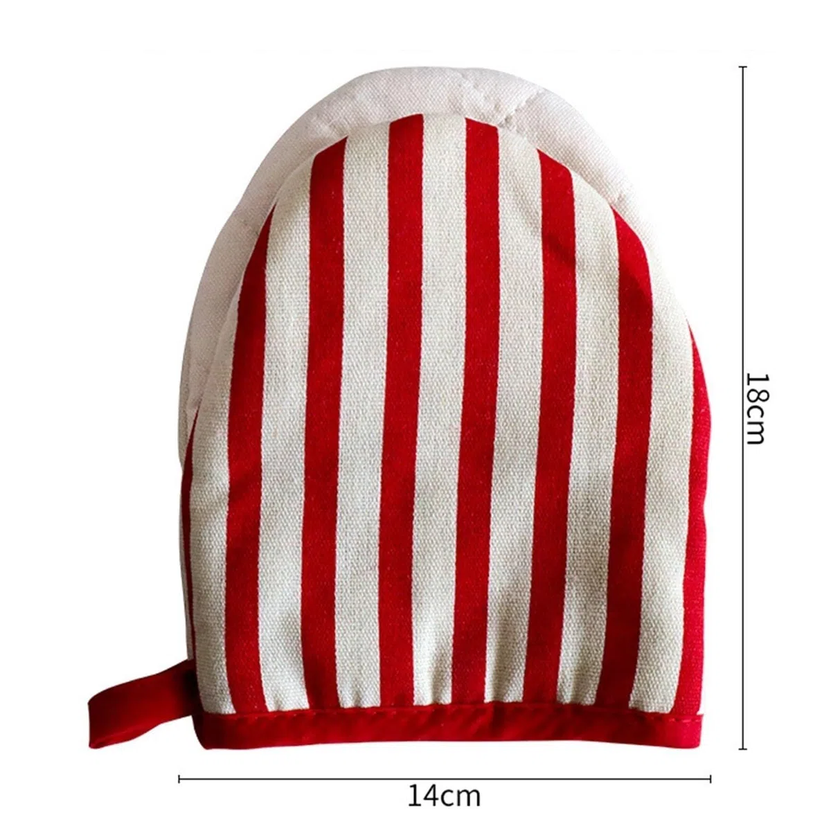 Rękawice do Pieczenia, 1 Para Rękawic Kuchennych Bawełniane, Odporne Na Ciepło I Oparzenia Rękawice Do Kuchenek Mikrofalowych Idealne do Gotowania(Red-Stripe)