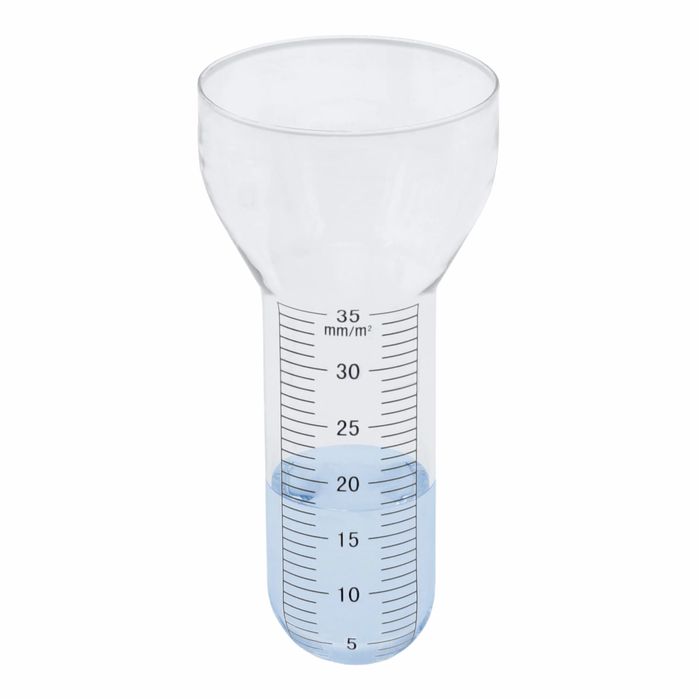 Spetebo Deszczomierz, szkło zapasowe XXL ze skalą – 17 x 8 cm – miernik opadów do stacji pogodowej – miernik ilości wody cylinder szkło pomiarowe zamiennik szklany cylinder akcesoria do stacji