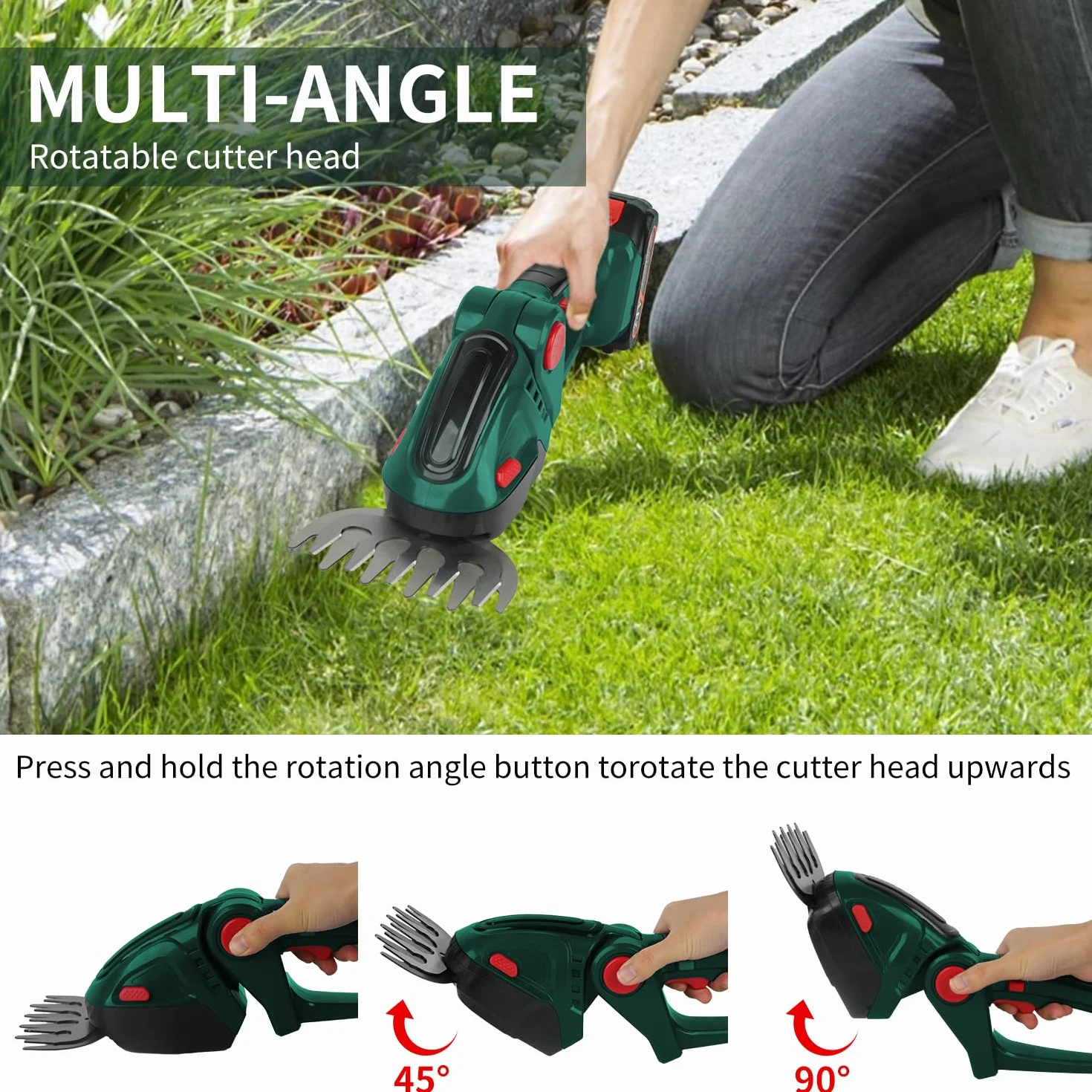 Akumulatorowe nożyce do żywopłotu 2 w 1 21 V 4,0 Ah 23 cm
