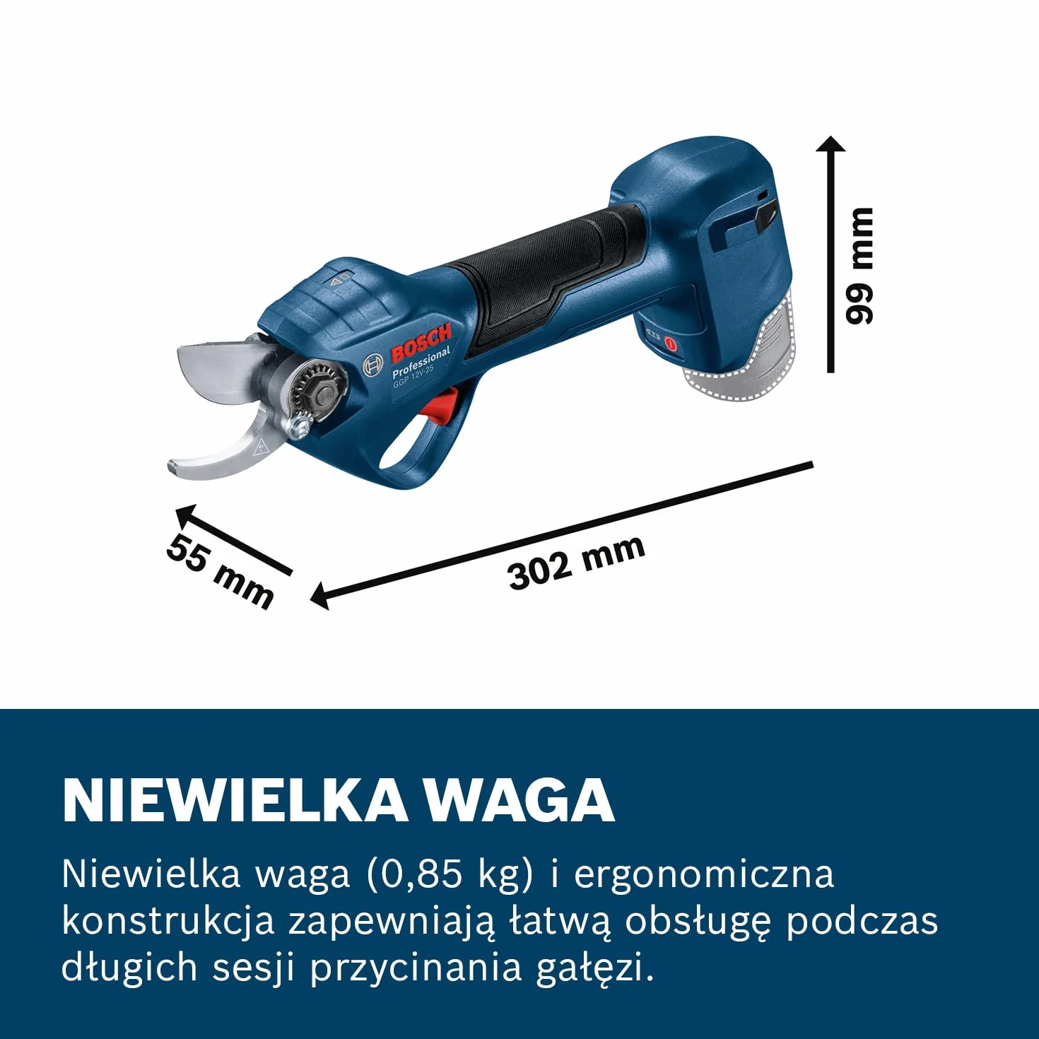 Bosch Professional 12V System Sekator GGP 12V-25, do 4 500 Cięć na Jednym Cyklu Ładowania Akumulatora, Silnik Bezszczotkowy, Średnica Cięcia 25 mm, 2 Akumulatory 3,0 ah