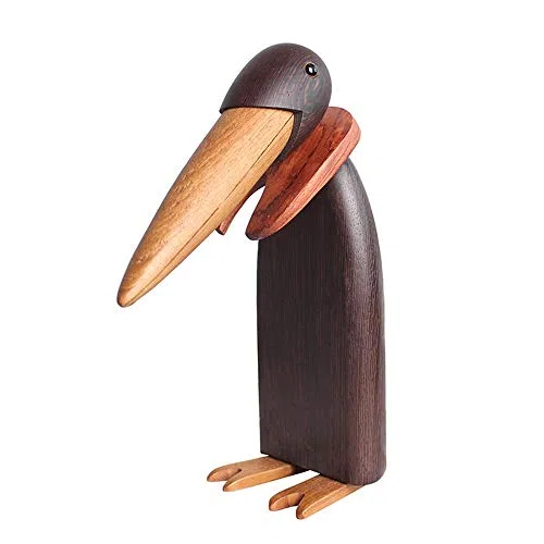Pacynka pingwin cesarski ozdoby kreatywne minimalistyczne drewniane dekoracje do domu pulpit