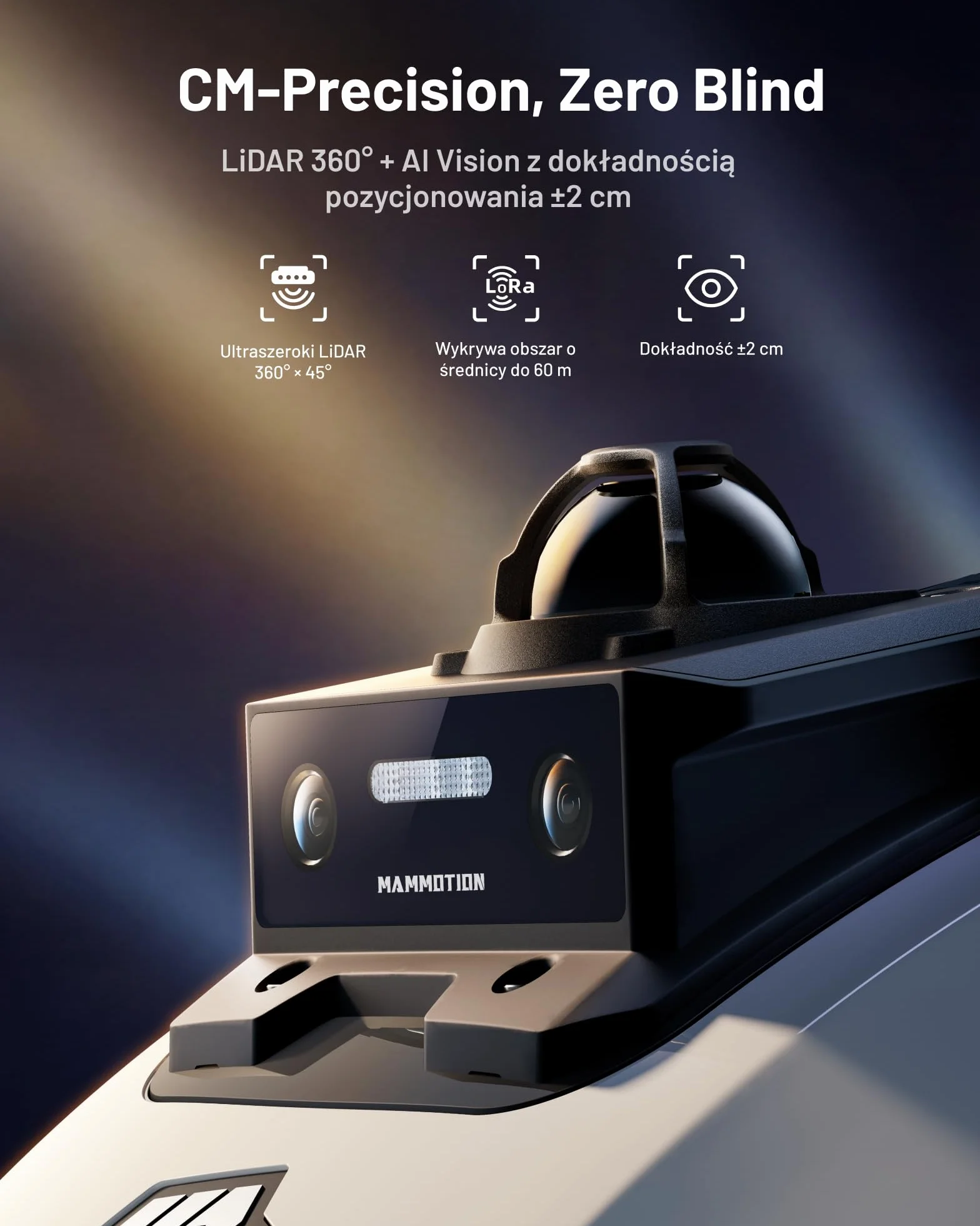 MAMMOTION YUKA mini 2 1000 Robot Koszący bez Kabla Ograniczającego, 1000 m², Nawigacja 360° LiDAR + Kamera AI, Wykrywanie 300 Przeszkód, DropMow