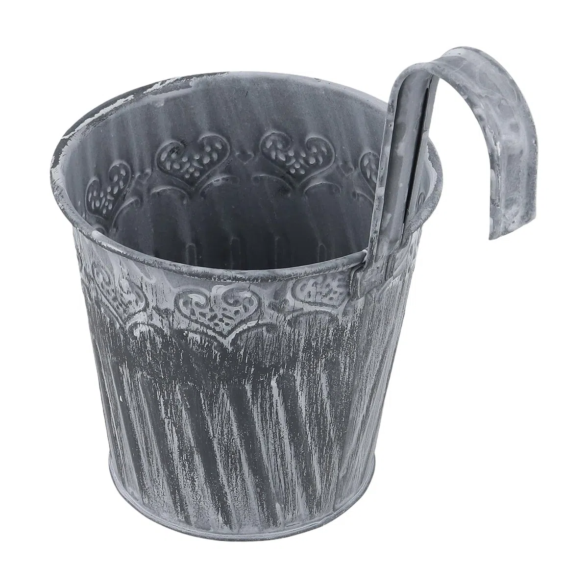 Zestaw 10 wiszących doniczek metalowych, małe, w stylu vintage, na balkon, do zawieszenia, z haczykami, na balkon, do ogrodu, dekoracja ścienna