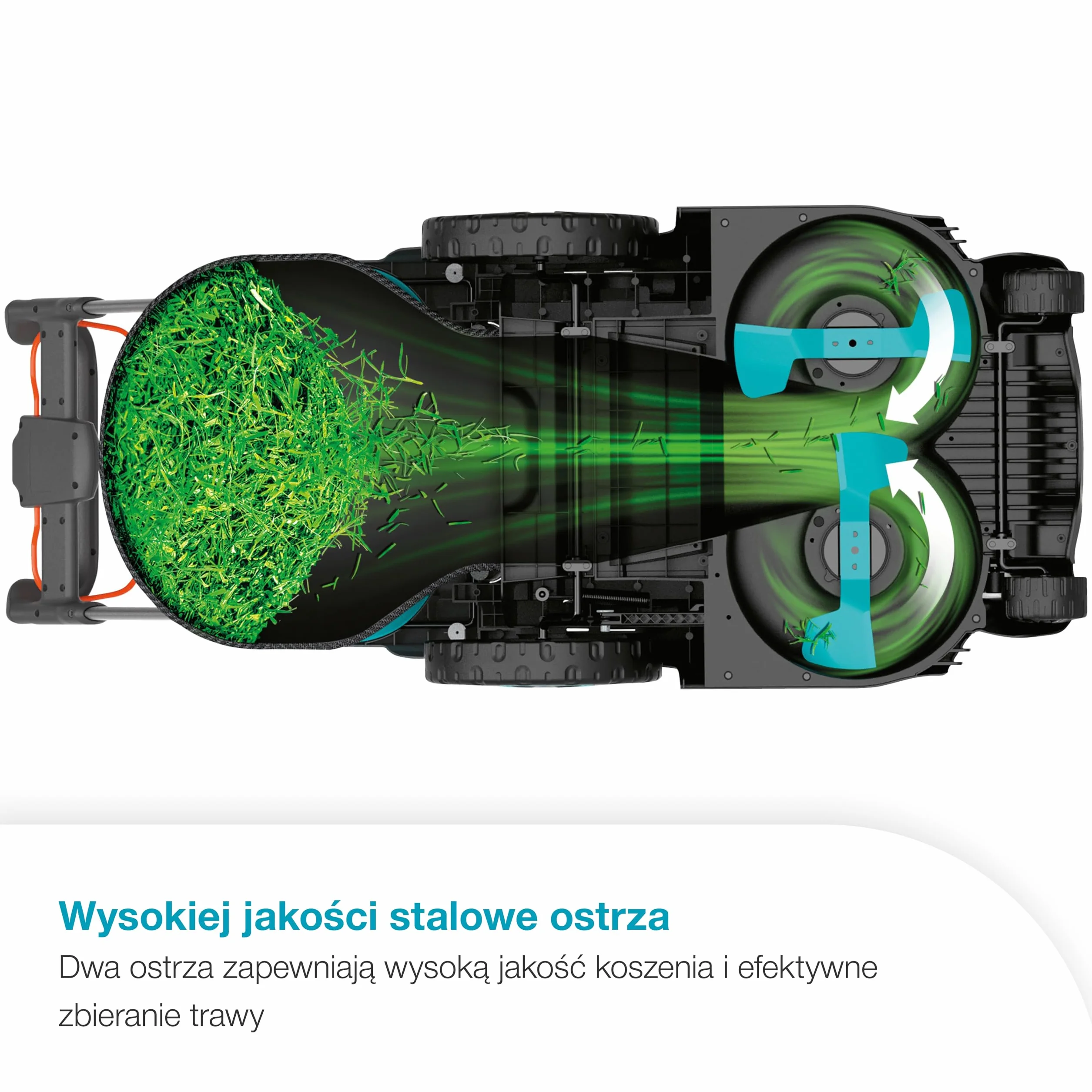 Gardena Kosiarka akumulatorowa PowerMax Duo 46/36 V, szerokość koszenia 46 cm, technologia DuoBlade, w tym akumulator POWER FOR ALL, ergonomiczna konstrukcja, wydajne koszenie trawnika (14646-65)
