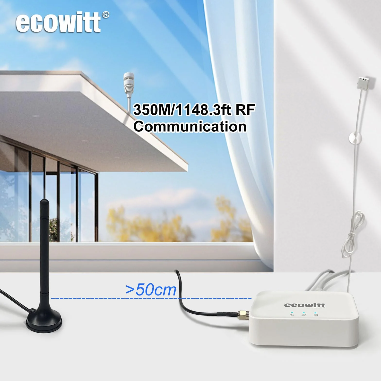 ECOWITT GW3011 Stacja pogodowa 3 w 1 z czujnikami temperatury/wilgotności/barometrycznymi