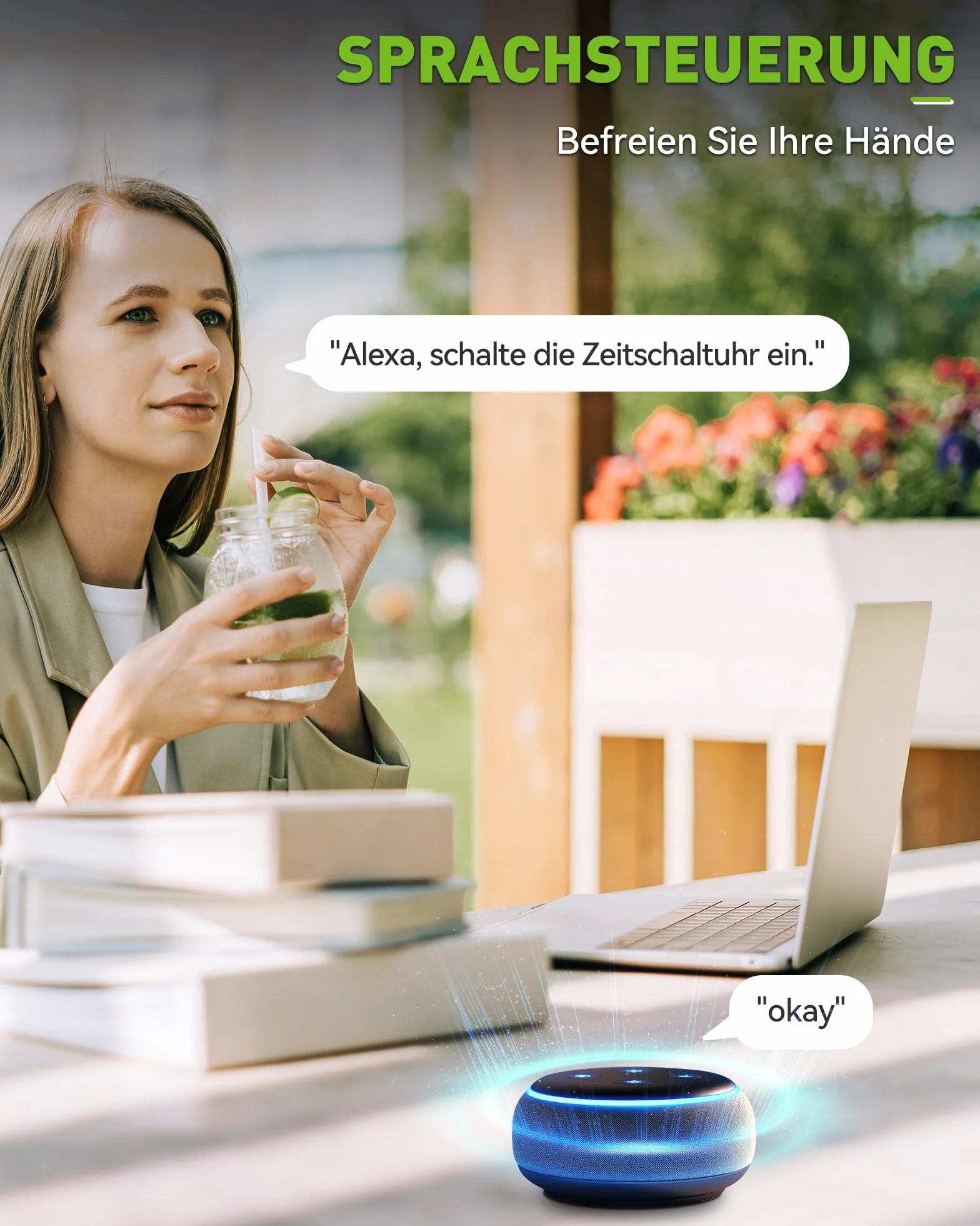 RAINPOINT Komputer do nawadniania WiFi 2,4 GHz z mosiężnym wejściem, inteligentny zegar do węża ogrodowego