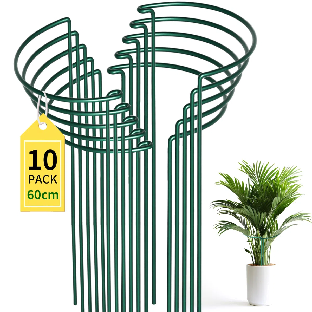 10 metalowych wsporników do roślin ogrodowych 25 x 60 cm, wkład do roślin do Twojego ogrodu