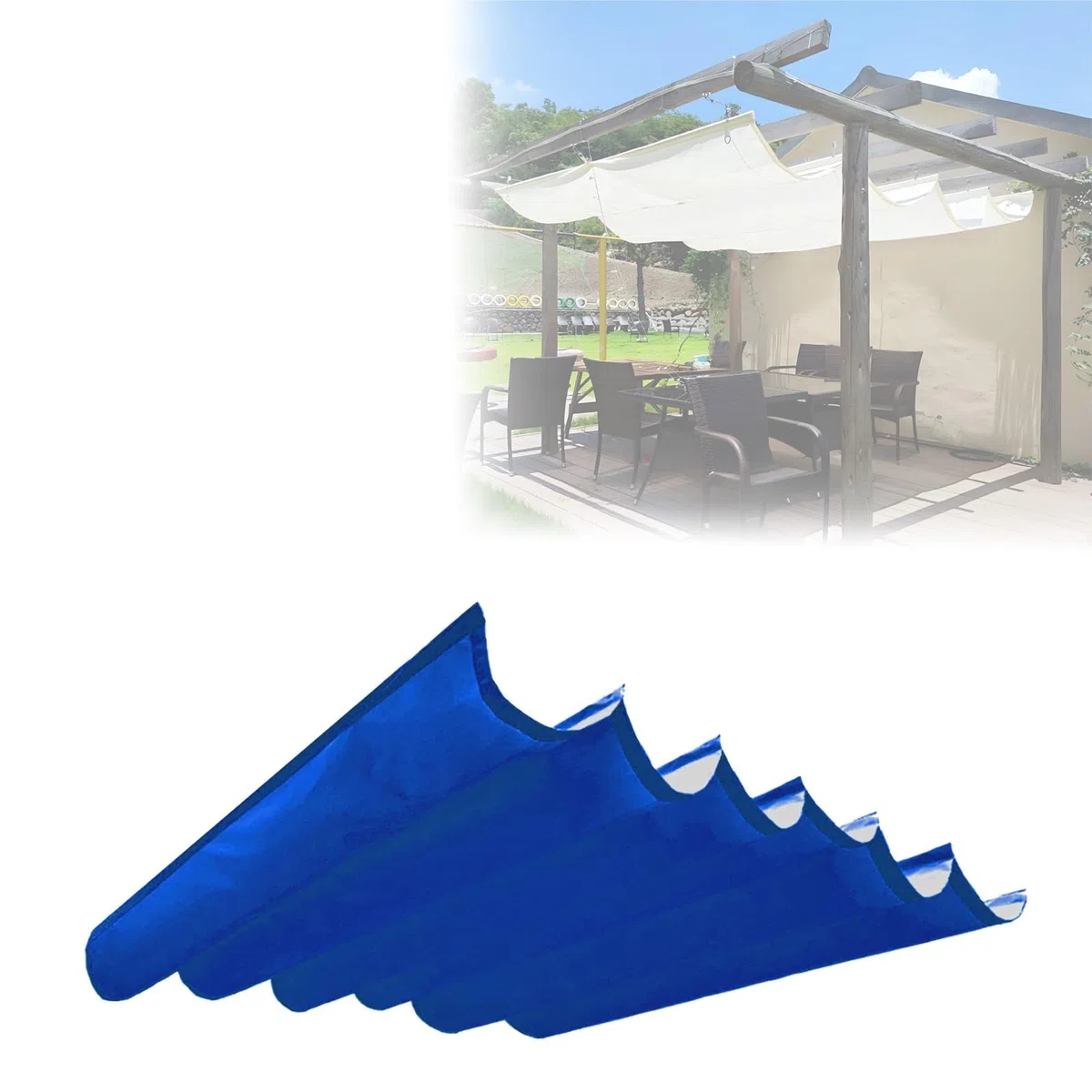 Wysuwany żagiel przeciwsłoneczny odporny na promieniowanie UV z akcesoriami instalacyjnymi, idealny na patio, balkony i do ogrodu (zielony, 2 x 5 m)