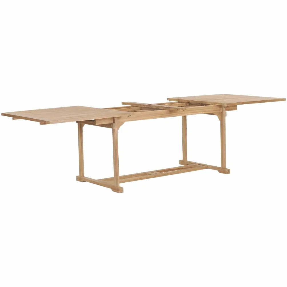 vidaXL Rozkładany stół ogrodowy lite drewno tekowe 180-280x100x75 cm