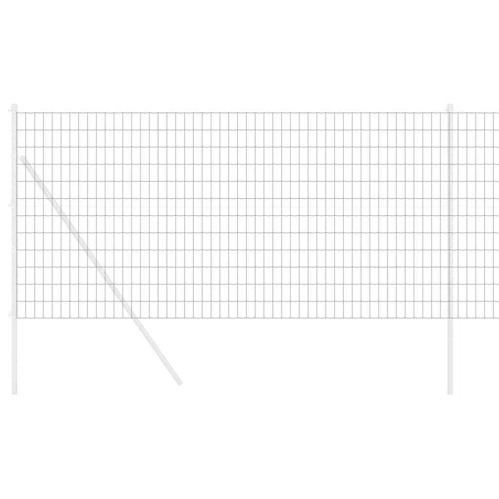 Ogrodzenie euro, szare, 1,2 x 25 m, żelazo powlekane PCW, wytrzymałe ogrodzenie ogrodowe do użytku na zewnątrz, bariera dla zwierząt, łatwy montaż bez kopania