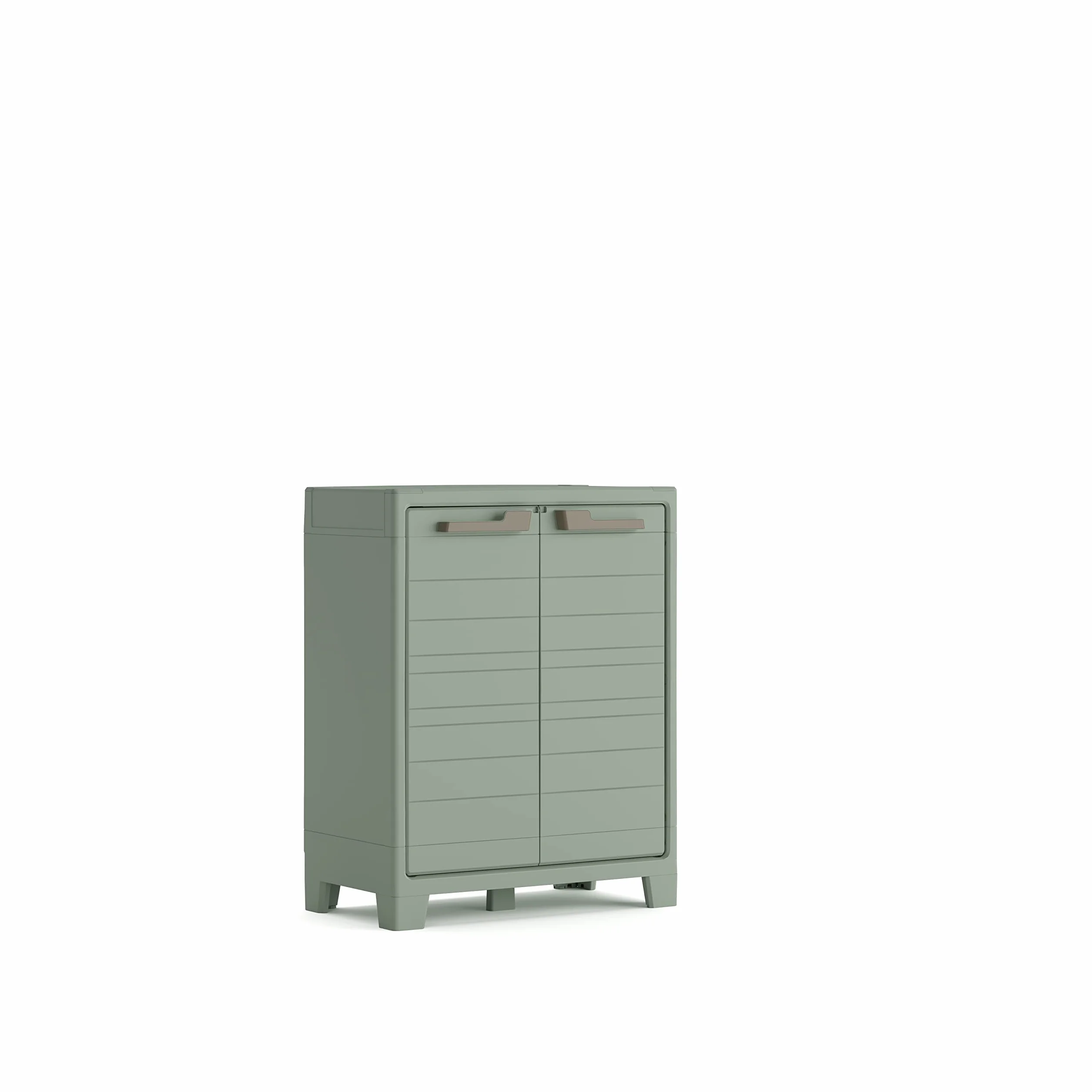 Keter Szafka Planet Outdoor Low Green 80 x 44 x 100 cm z regulowanymi półkami