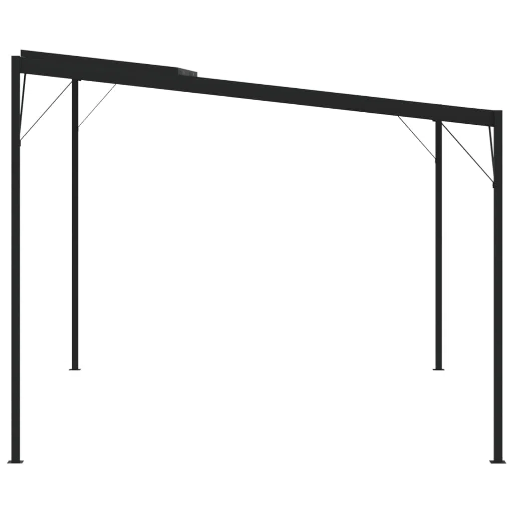 Pawilon ogrodowy, antracyt, 4 x 3 x 2,5 m, aluminium i stal, ze stabilnym dachem, na taras, balkon i imprezę w ogrodzie, idealny na grillowanie, wesele, festiwal i wydarzenie