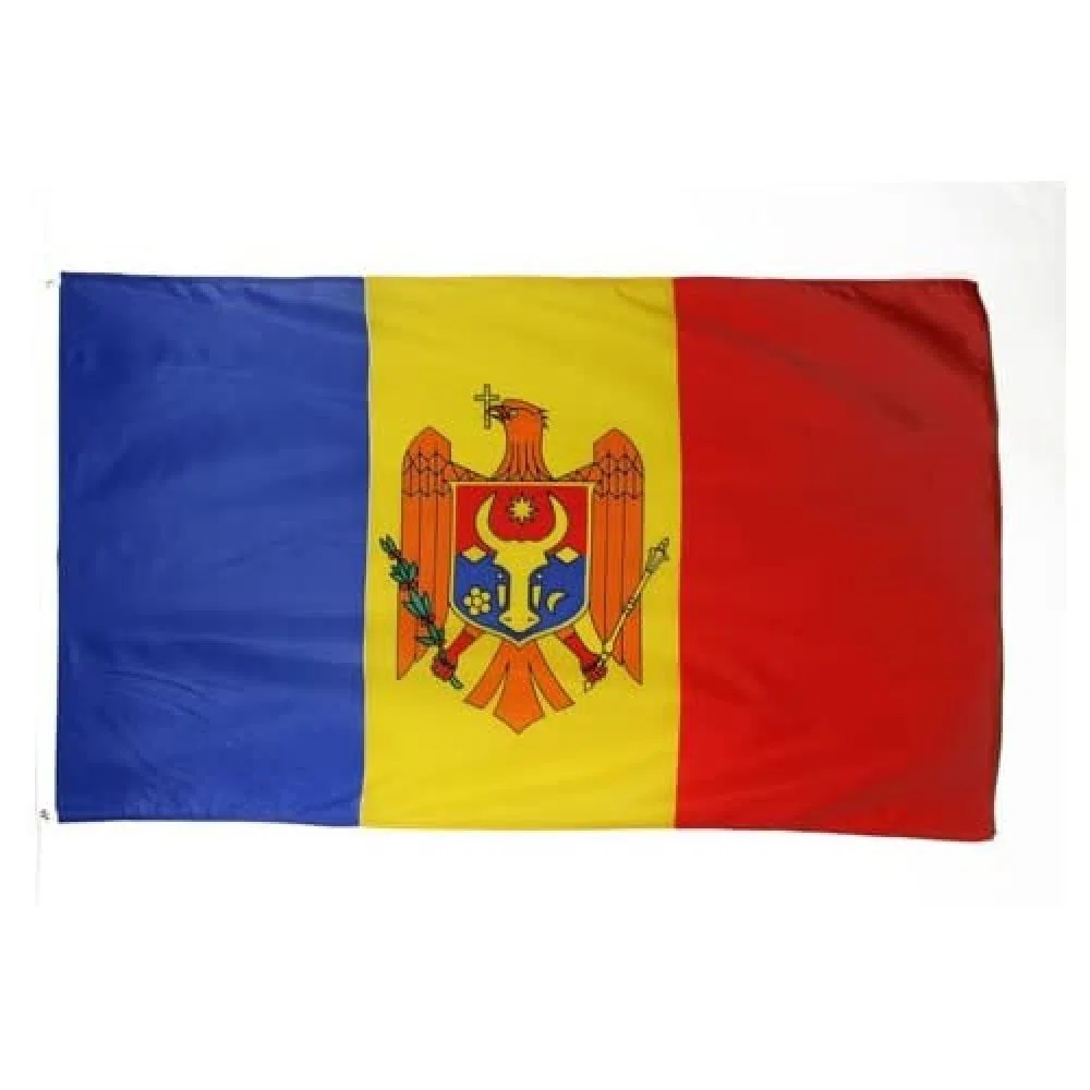 AZ FLAG Flaga Mołdawii - 100D poliester Mołdawski baner z dwoma metalowymi przelotkami - odporny na blaknięcie - żywe kolory - 3 stopy x 5 stóp - 150 x 90 cm