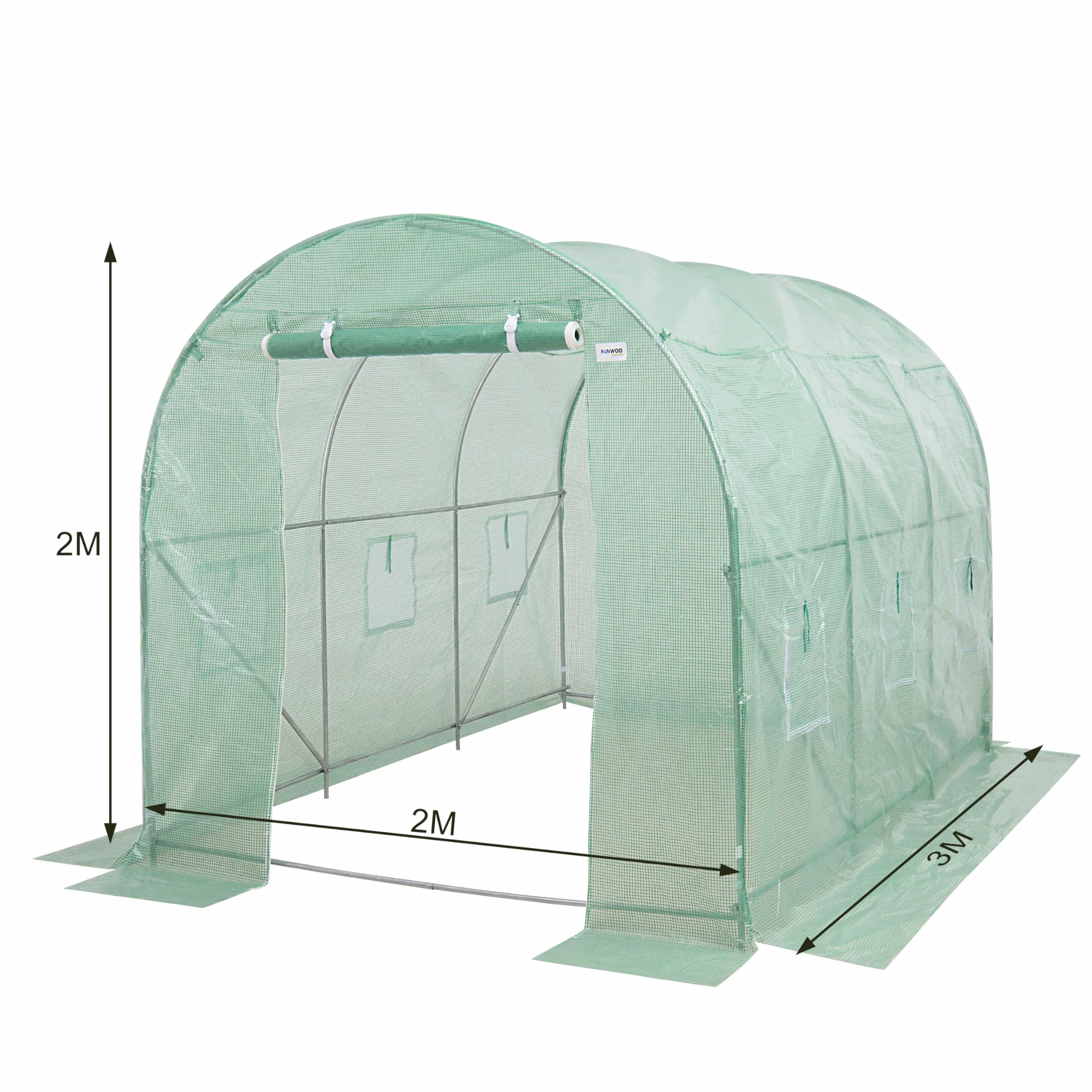 Szklarnia ogrodowa 3x2x2 m 6 m² foliowa UV4 140 g/m² ze stalowym fundamentem
