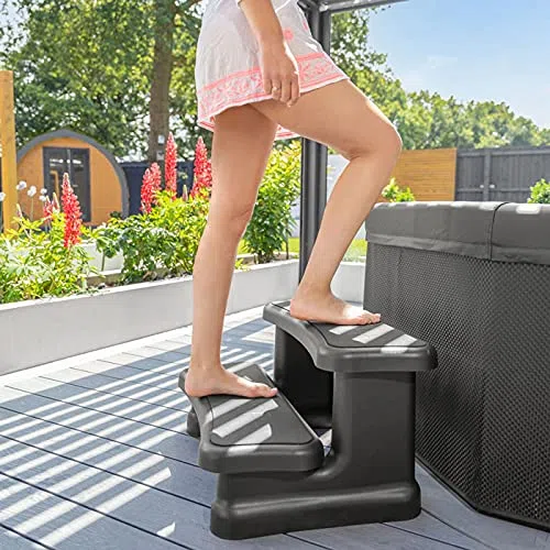 CosySpa Kroki spa z hydromasażem – kroki wejścia do jacuzzi. Akcesoria do jacuzzi | Kroki basenowe do nadmuchiwanych wann z hydromasażem lub basenem | Przenośne kroki do przyczep kempingowych