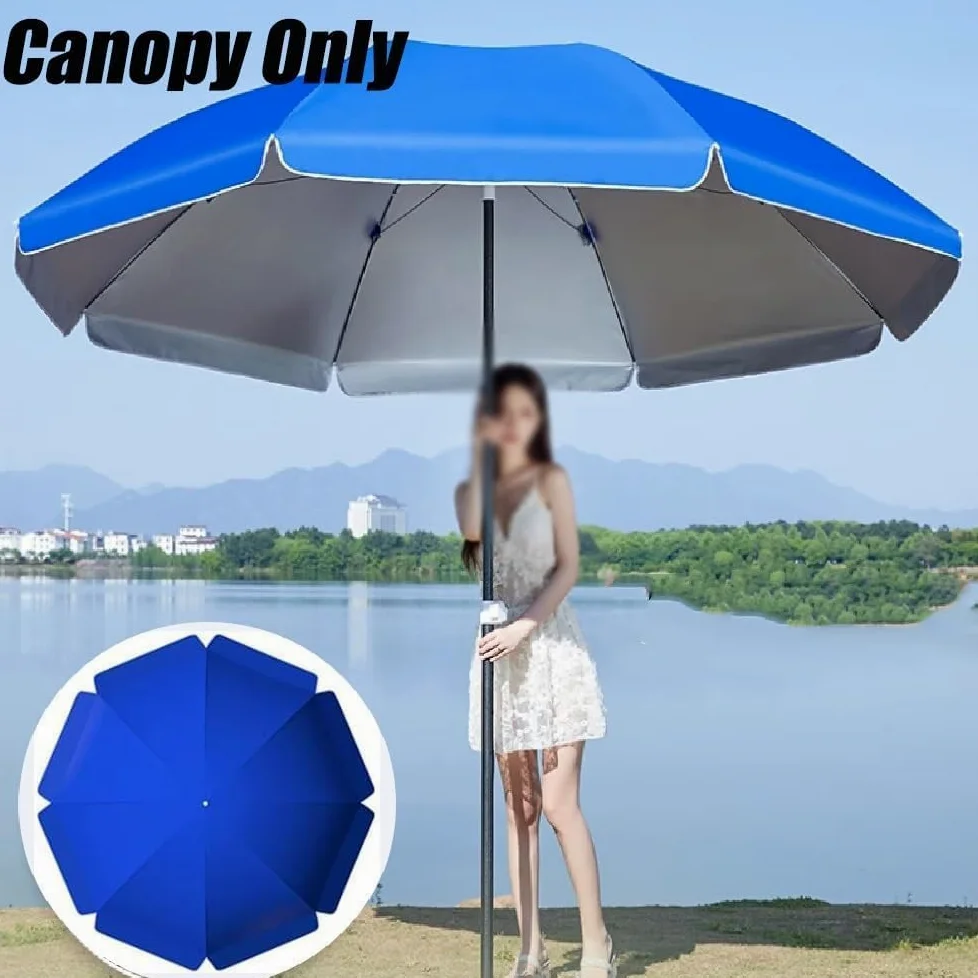 Okrągły pokrowiec na parasol tarasowy, zamiennik 3,0 m (10 stóp) - 50+ ochrona przed promieniowaniem UV do basenu i tarasu przydomowego - tkanina pasuje do parasoli od 2,2 m do 3,0 m, 8 żeber