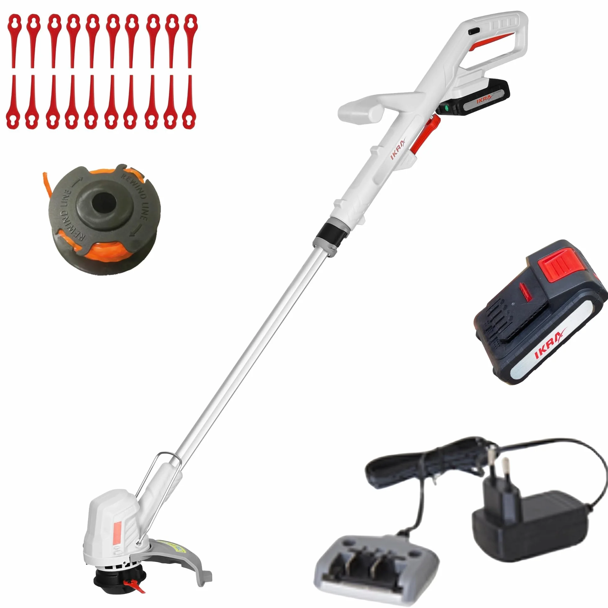 IKRA podkaszarka do trawy 2 w 1 IART 2025 bez kabla akumulator 1,9 kg