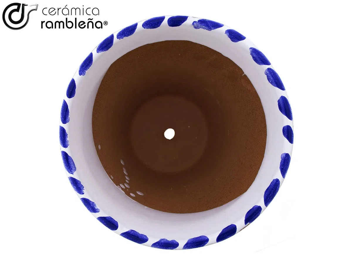 Ceramic RAMBLEÑA | Garnki z czerwonego błota | Dekoracyjne doniczki | Doniczki ceramiczne | Doniczki zewnętrzne | Model D101 | 100% Ręcznie robiona dekoracja | 20x20x17 cm