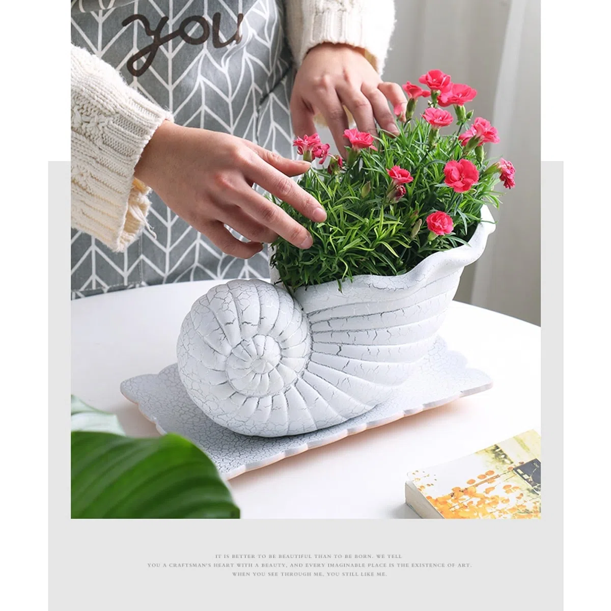 ULTRAWAVE Doniczki na kwiaty kreatywna wewnętrzna i zewnętrzna ceramiczna doniczka kreatywna dekoracja bonsai doniczkowa doniczka na sukulenty ozdobna doniczka