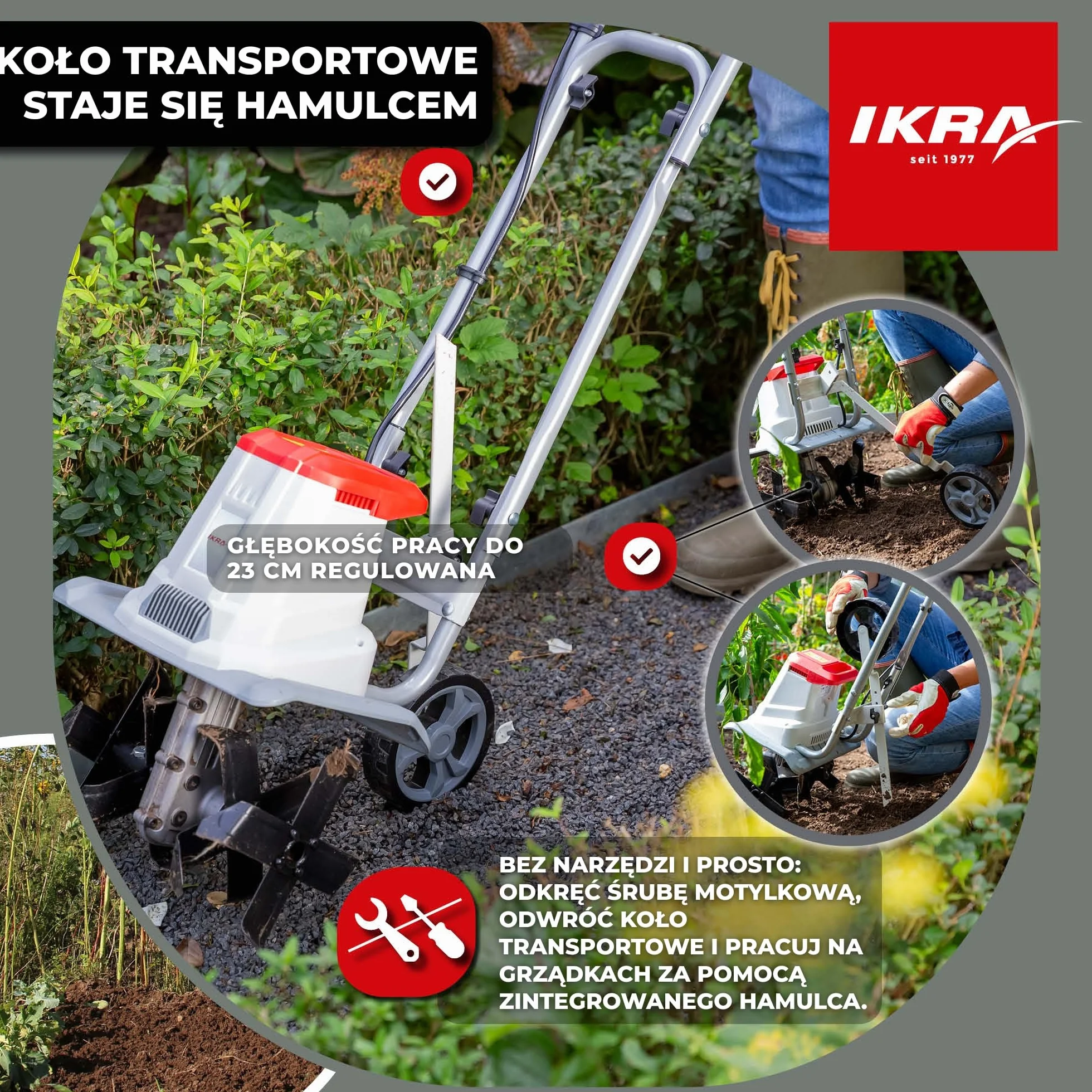 IKRA Glebogryzarka elektryczna IET 1030 1080 W 30 cm