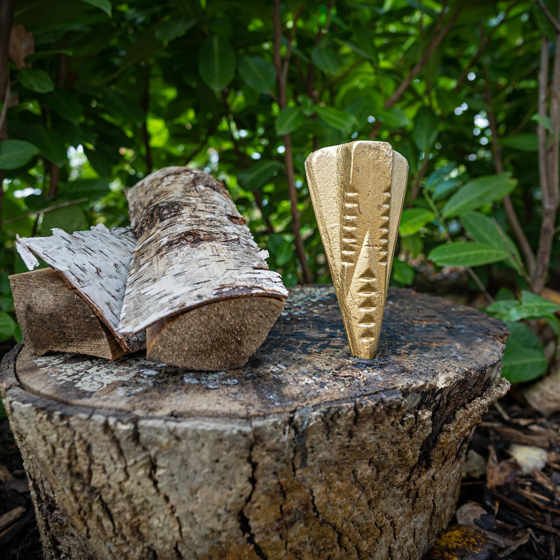 Roughneck Zestaw do Cięcia i Łupania Drewna ROU65501, 3 Części, w tym Łuparka (2,7 kg), Siekiera (0,6 kg) i Klin Rozłupujący Wood Grenade, Żółto-Czarny
