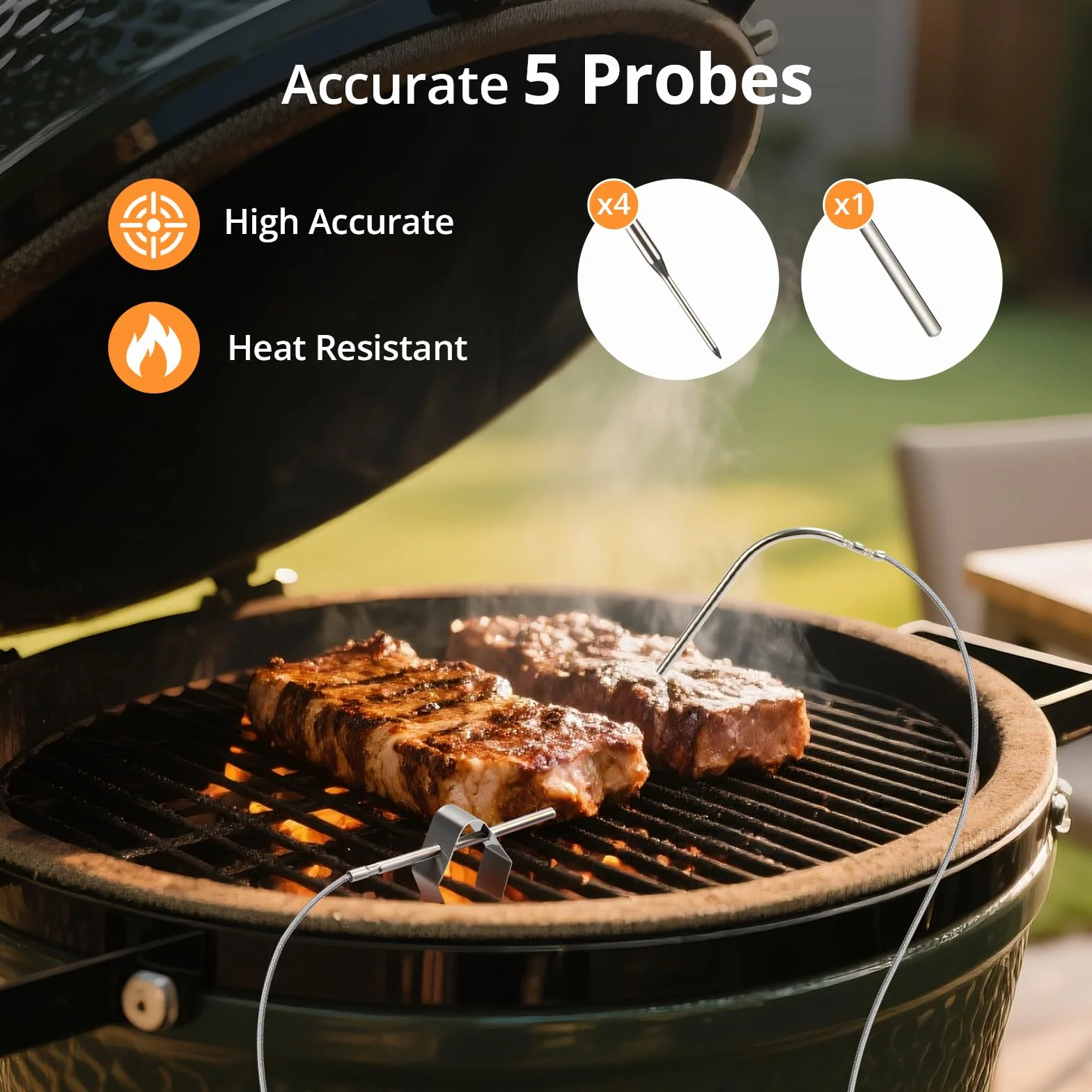 Inkbird Dmuchawa do grilla Wi-Fi 5G Bluetooth 5.0 regulator temperatury z 5 sondami automatyczny wentylator wędzarniczy
