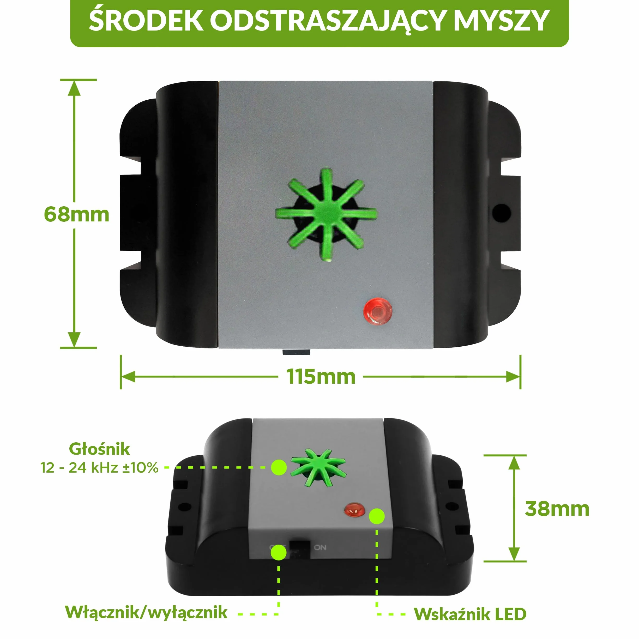 ISOTRONIC Odstraszacz Myszy i Szczurów Ultradźwiękowy Elektroniczny do Domu
