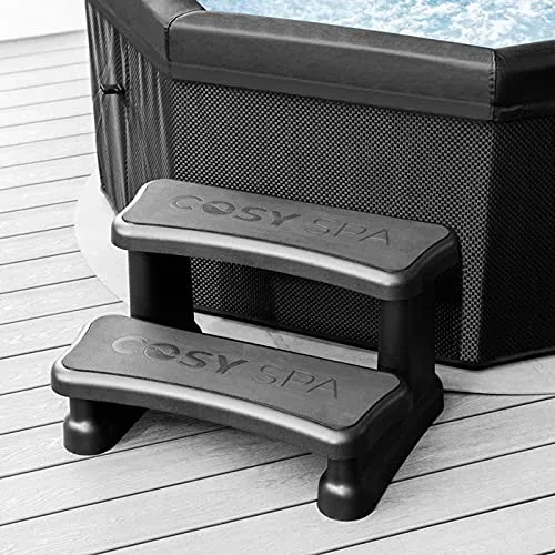 CosySpa Kroki spa z hydromasażem – kroki wejścia do jacuzzi. Akcesoria do jacuzzi | Kroki basenowe do nadmuchiwanych wann z hydromasażem lub basenem | Przenośne kroki do przyczep kempingowych