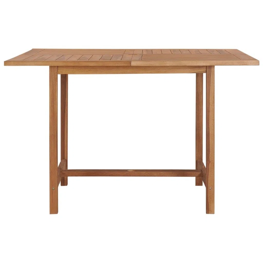 Klasyczny stół ogrodowy z litego drewna tekowego, 110 x 110 x 75 cm, z wykończeniem na bazie wody, bardzo gruby blat 2,2 cm i wytrzymałe nogi 4 x 4, do użytku wewnątrz i na zewnątrz
